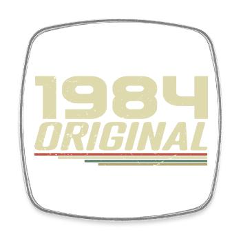 Jahrgang 1984 Jahrgang 1984 Retro Geburtstag 1984 - Viereckiger Kühlschrankmagnet - Weiß - Vorne