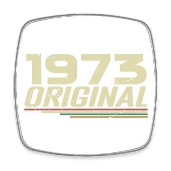 Born in 1973 Vintage 1973 Retro Birthday 1973 - Square fridge magnet - white - Front