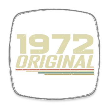 Né en 1972 Vintage 1972 Anniversaire Rétro 1972 - Magnet carré - blanc - Devant