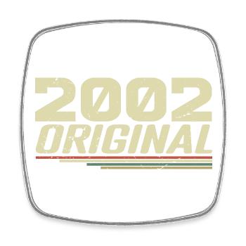 Né en 2002 Vintage 2002 Anniversaire Rétro 2002 - Magnet carré - blanc - Devant