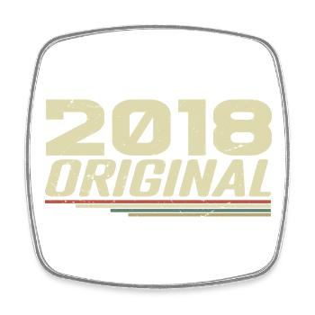 Jahrgang 2018 Jahrgang 2018 Retro Geburtstag 2018 - Viereckiger Kühlschrankmagnet - Weiß - Vorne