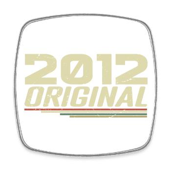 Born in 2012 Vintage 2012 Retro Anniversary 2012 - Square fridge magnet - white - Front