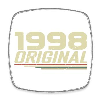 Né en 1998 Vintage 1998 Anniversaire Rétro 1998 - Magnet carré - blanc - Devant