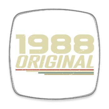 Jahrgang 1988 Jahrgang 1988 Retro Geburtstag 1988 - Viereckiger Kühlschrankmagnet - Weiß - Vorne