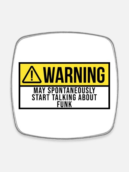 Funk Funk Funk - Viereckiger Kühlschrankmagnet - Weiß