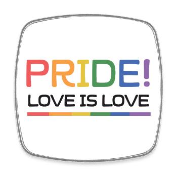 LGBTQ-Pride-Monat - Pride. Liebe ist Liebe - Viereckiger Kühlschrankmagnet - Weiß - Vorne
