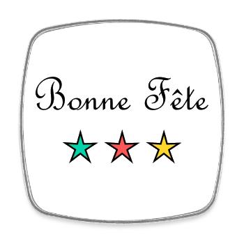 HAPPY BIRTHDAY. HEART. HAPPY MOTHER'S DAY. MOM. FEAST - Square fridge magnet - white - Front