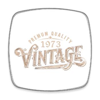 1973 Vintage 1973 Retro 1973 Birthday Gift - Square fridge magnet - white - Front