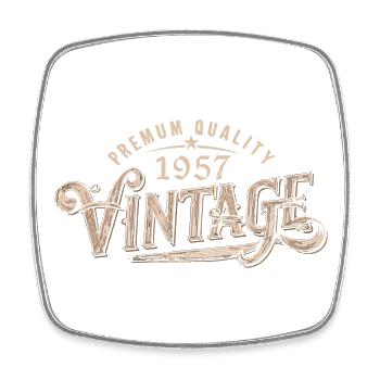 1957 Vintage 1957 Retro 1957 Birthday Gift - Square fridge magnet - white - Front