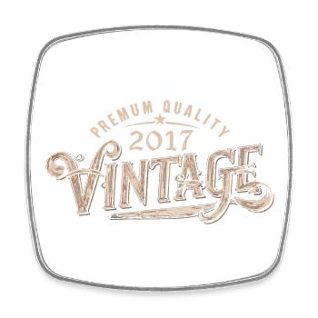 2017 Vintage 2017 Retro 2017 Birthday Gift - Square fridge magnet - white - Front