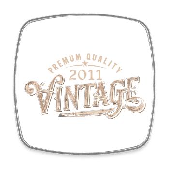 2011 Vintage 2011 Retro 2011 Birthday Gift - Square fridge magnet - white - Front