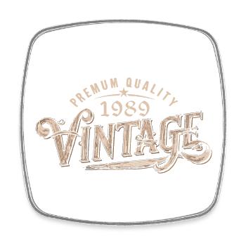 1989 Vintage 1989 Retro 1989 Birthday Gift - Square fridge magnet - white - Front