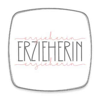 Erzieherin Geschenk Kindergarten KITA Beruf - Viereckiger Kühlschrankmagnet - Weiß - Vorne