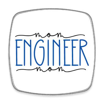 Ingenieur stolze Mama süßes Geschenk - Viereckiger Kühlschrankmagnet - Weiß - Vorne