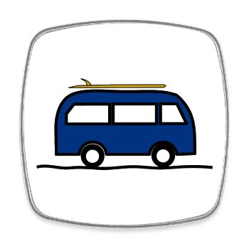 PAPA. OPA. VATERTAG. GELIEBTE. MEISTER - Viereckiger Kühlschrankmagnet - Weiß - Vorne