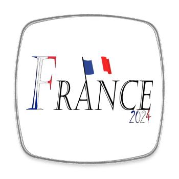 Drapeau France une apparence patriotique élégante - Magnet carré - blanc - Devant