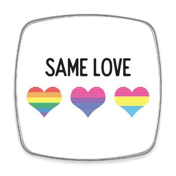 LGBTQ Pride Month - Same Love - Square fridge magnet - white - Front
