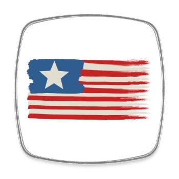 One star Usa flag - Square fridge magnet - white - Front