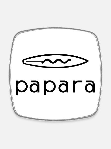 Papara Tahiti Surf Spot - Magnet carré - blanc
