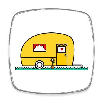 MISTRESS. MASTER. TEACHER. SCHOOL - Square fridge magnet - white - Front