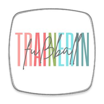 Trainerin Fußball Fußballtrainerin Geschenk - Viereckiger Kühlschrankmagnet - Weiß - Vorne