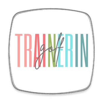 Trainerin Golf Golftrainerin Golferin Geschenk - Viereckiger Kühlschrankmagnet - Weiß - Vorne