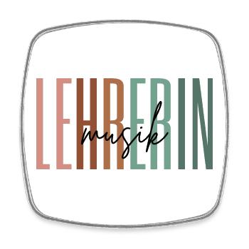 Lehrerin Musik Musiklehrerin Schule Geschenk - Viereckiger Kühlschrankmagnet - Weiß - Vorne