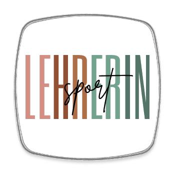 Lehrerin Sport Sportlehrerin sportlich Geschenk - Viereckiger Kühlschrankmagnet - Weiß - Vorne