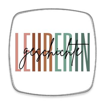 Lehrerin Geschichte Geschichtslehrerin Geschenk - Viereckiger Kühlschrankmagnet - Weiß - Vorne