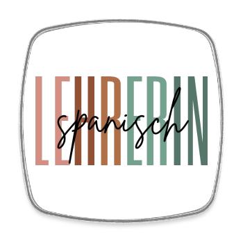 Lehrerin Spanisch Spanischlehrerin Geschenk - Viereckiger Kühlschrankmagnet - Weiß - Vorne