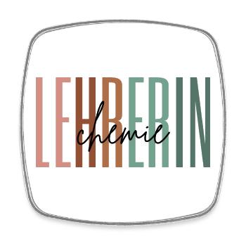 Lehrerin Chemie Chemielehrerin Lehramt Geschenk - Viereckiger Kühlschrankmagnet - Weiß - Vorne