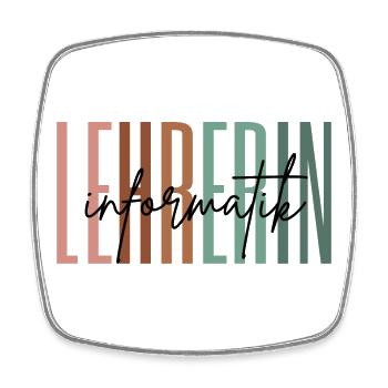 Lehrerin Informatik Informatiklehrerin Geschenk - Viereckiger Kühlschrankmagnet - Weiß - Vorne