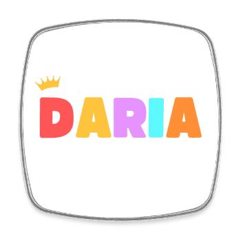 Daria! Customizable - Square fridge magnet - white - Front