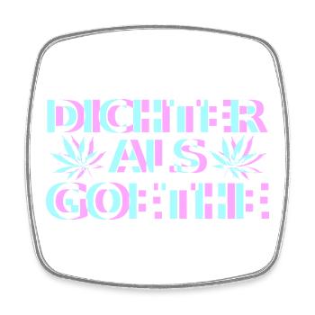 Cannabis Goethe - Viereckiger Kühlschrankmagnet - Weiß - Vorne