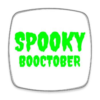 Spooky Booctober Jack-O'-Lantern Design - Viereckiger Kühlschrankmagnet - Weiß - Vorne