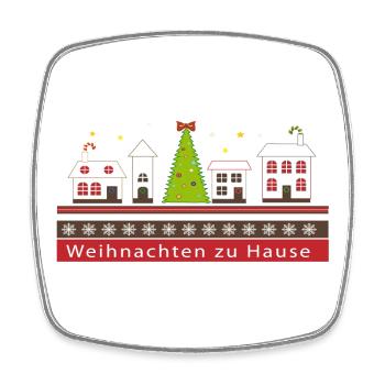 Christmas Christmas Tree Family - Square fridge magnet - white - Front
