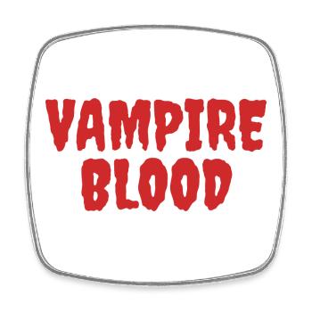 Vampire Blood Horror Typography Design - Square fridge magnet - white - Front