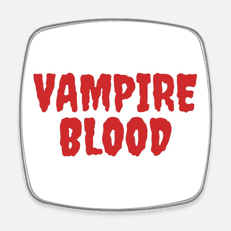 Vampirblut Horror Typografie Design - Viereckiger Kühlschrankmagnet - Weiß
