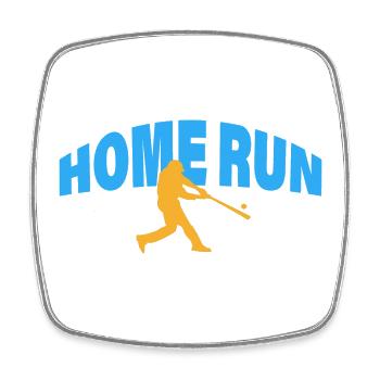 HOME RUN - Viereckiger Kühlschrankmagnet - Weiß - Vorne