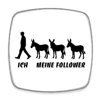 Ich Meine Follower Esel Züchter Landwirt Bauer - Viereckiger Kühlschrankmagnet - Weiß - Vorne