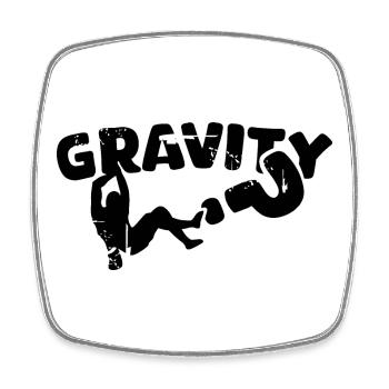 boulder klettern gravity Symbol Logo Training cup - Viereckiger Kühlschrankmagnet - Weiß - Vorne