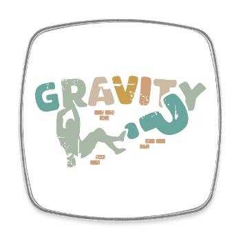retro bouldering climbing wall usedlook icon logo - Square fridge magnet - white - Front
