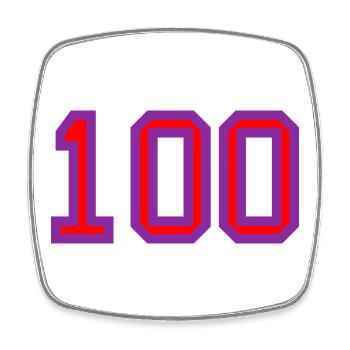 100. 100 YEARS. 100th ANNIVERSARY. BIRTHDAY 100 - Square fridge magnet - white - Front