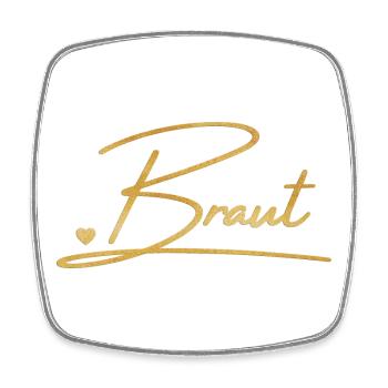 Team Braut! Personalisierbar - Viereckiger Kühlschrankmagnet - Weiß - Vorne