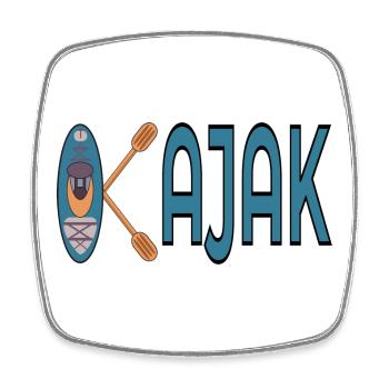 KAYAK SPORTS NAUTIQUES - Magnet carré - blanc - Devant