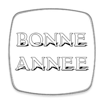 STAR. CHRISTMAS. HAPPY NEW YEAR. NEW YEAR'S EVE - Square fridge magnet - white - Front