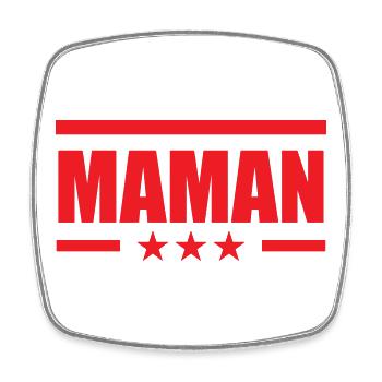 Maman d'Amour - Mother's Day - Square fridge magnet - white - Front