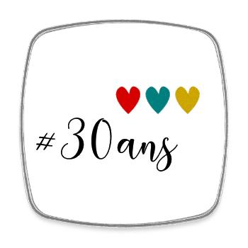 30. 30 YEARS. 30th ANNIVERSARY. 30 YEARS ANNIVERSARY. - Square fridge magnet - white - Front