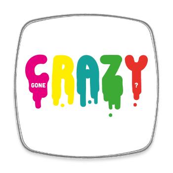 Gone crazy? - Square fridge magnet - white - Front