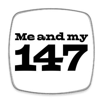 29 Me and my 147 - Square fridge magnet - white - Front
